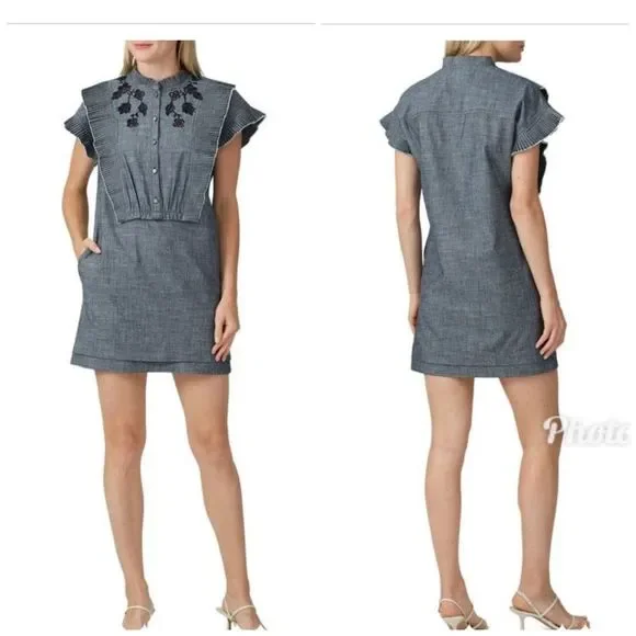 Coach Chambray Short Prairie Dress women’s size 6 EUC influencer - Picture 2 of 9